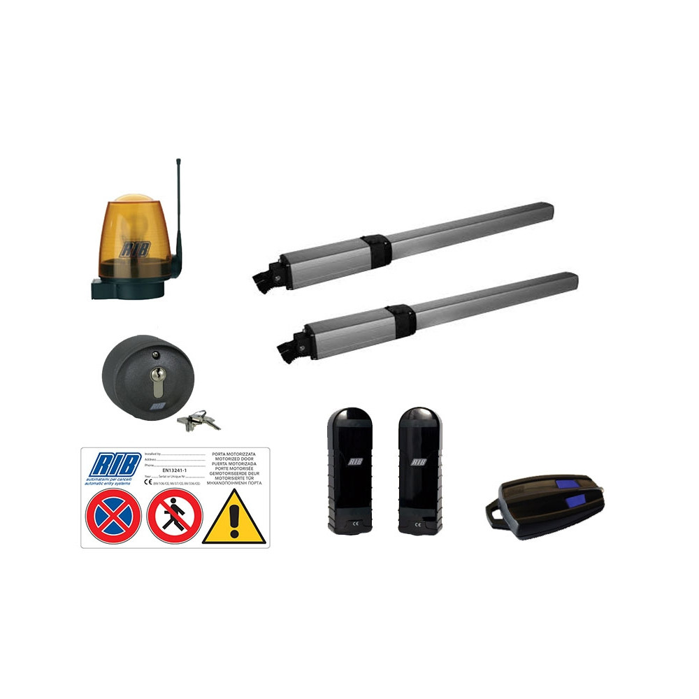 KIT RIB IDRO C 27/1B COMPLETO PER CANCELLO A BATTENTE ANTA FINO A 250 KG