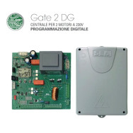 GATE 2 DG CENTRALE SEA PER 2 MOTORI A 230V PROGRAMMAZIONE DIGITALE