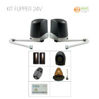 KIT FLIPPER SINGLE 24V PLUS SEA BRACCIO ARTICOLATO PER ANTE FINO A 2 MT MAX 200KG