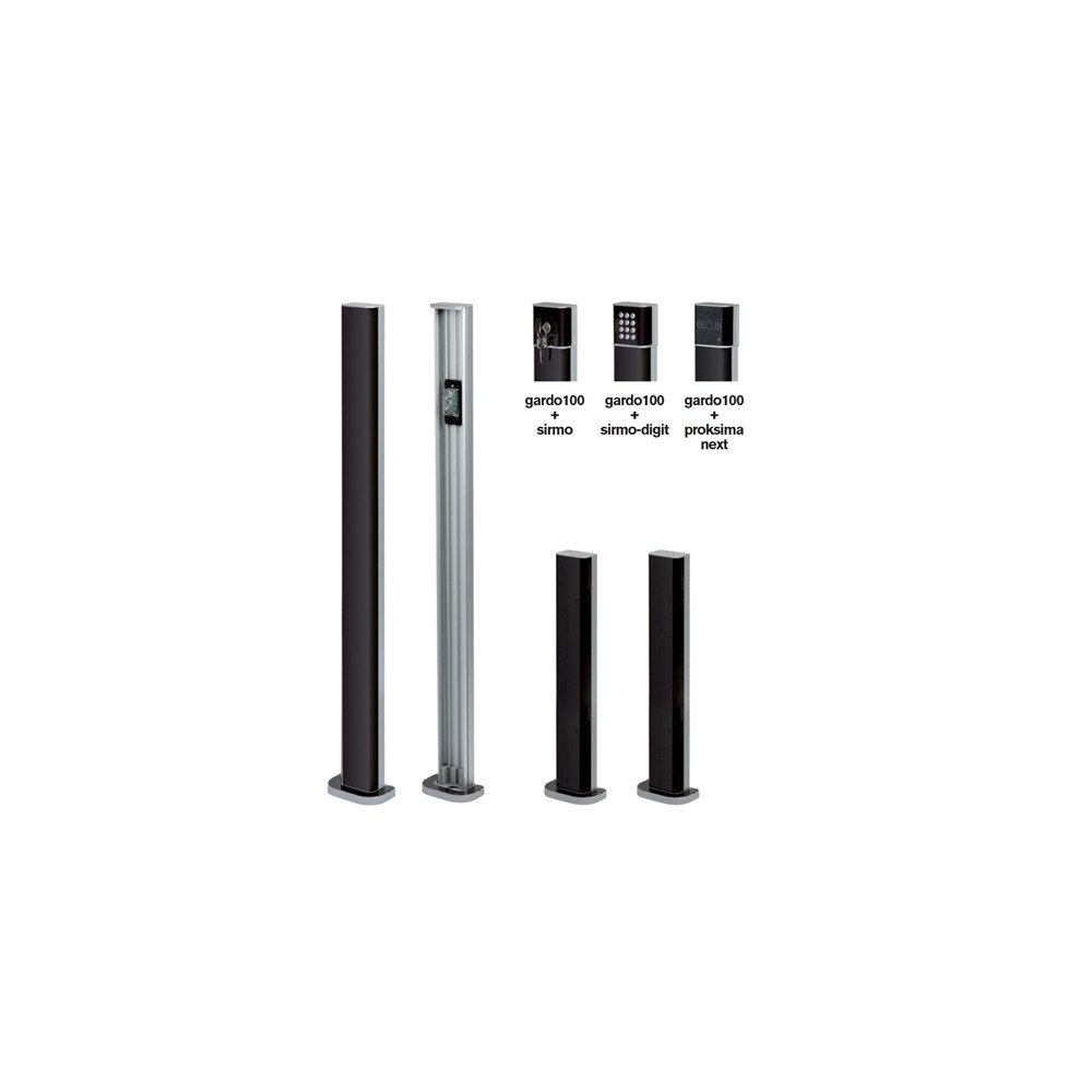 COPPIA COLONNINA 100cm V2 TOWER 100 IN ALLUMINIO PER 2 FOTOCELLULE ED ACCESSORI