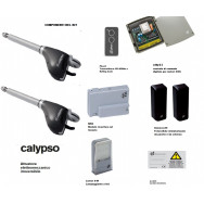KIT AUTOMAZIONE V2 PER CANCELLO A 2 ANTE 2,5 Mt MOTORE CALYPSO CENTRALE CITY 11
