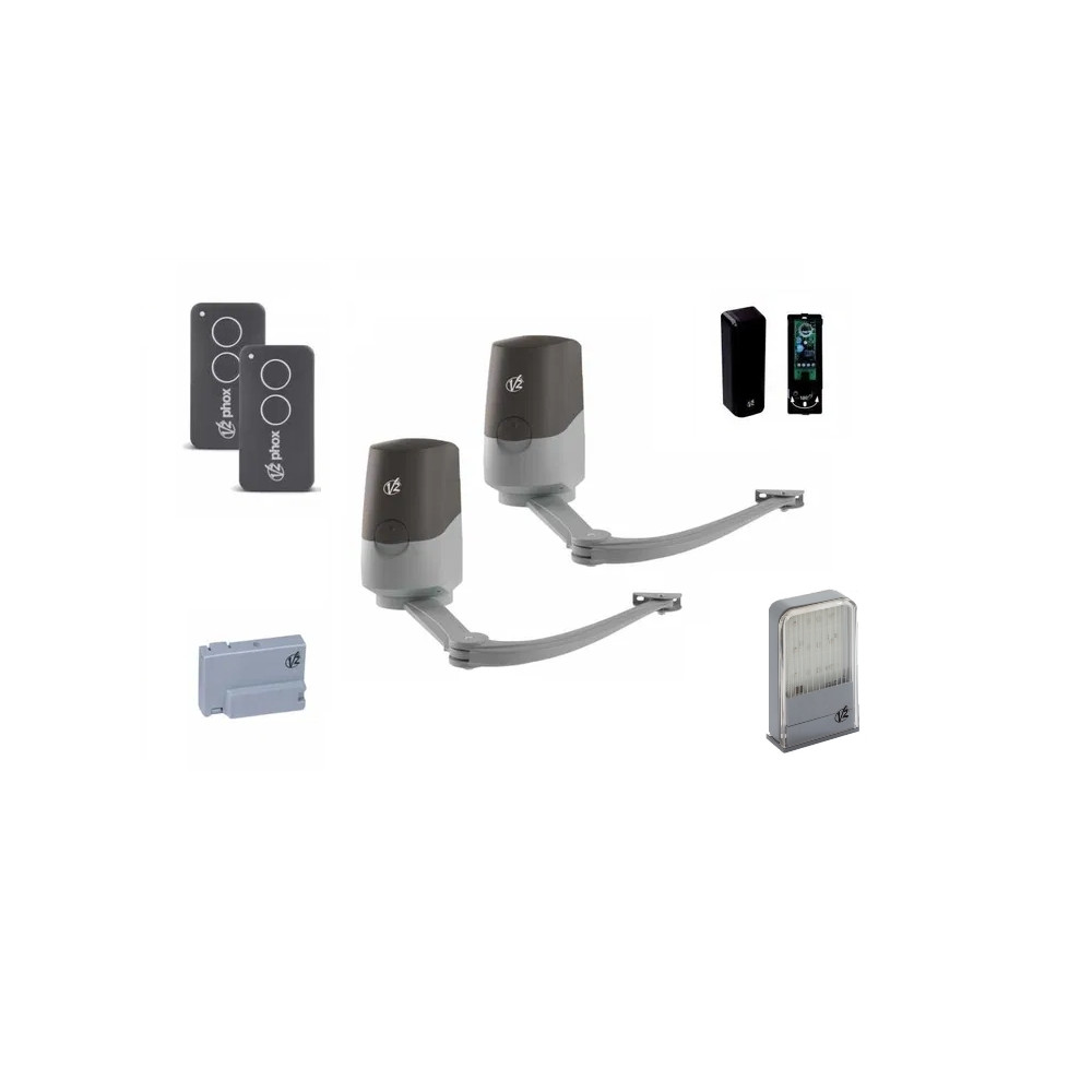 KIT AUTOMAZIONE 24V A BRACCIO ARTICOLATO V2 ZORUS 4 PER CANCELLO ANTE FINO 4,2 Mt