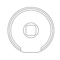 Adattatore tondo per rullo 40 mm per motore tubolare serie 35 APRIMATIC