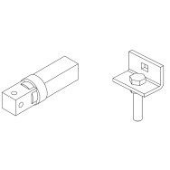 Kit supporto regolabile più perno quadro Revolux 45S serie 45 (SMS) APRIMATIC