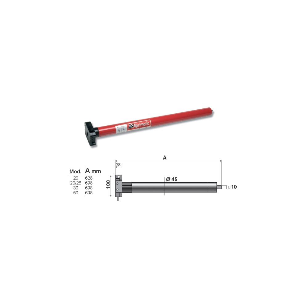 Motore tubolare APRIMATIC REVOLUX 45M 20Nm per tapparelle e tende da sole 