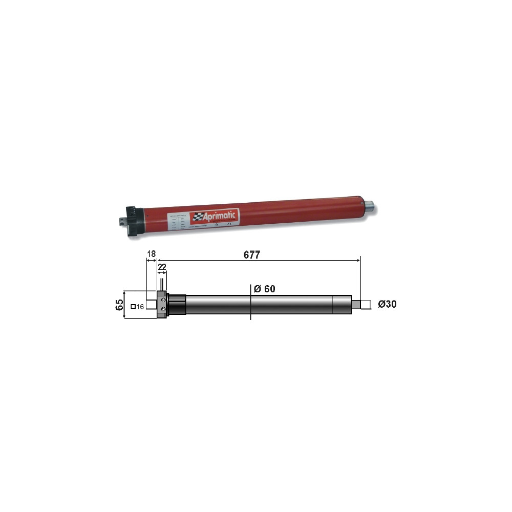 MOTORE TUBOLARE APRIMATIC 59S-120 120Nm per tapparelle e tende da sole