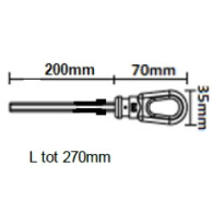 OCCHIOLO 200*70*35 ACCESSORIO TEKNOS PER TENDE DA SOLE