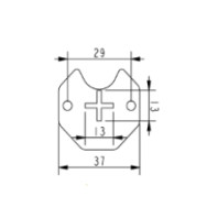 SUPPORTO piatto a croce PER MOTORI TEKNOS T35 