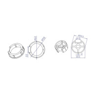 CORONA E PULEGGIA PER MOTORI TEKNOS T45 PER RULLO ZF Ø62