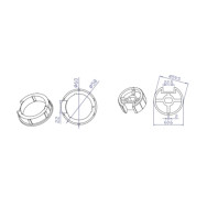 CORONA E PULEGGIA PER MOTORI TEKNOS T45 PER RULLO ZF Ø62