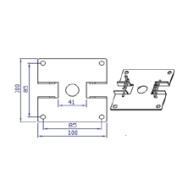 SUPPORTO Quadro per Motore LUX-T TEKNO'S