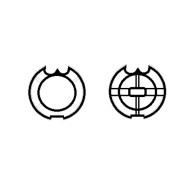 CORONA E PULEGGIA PER MOTORI TEKNO'S  Ø 45mm PER RULLO Ø73 Fitesol DO