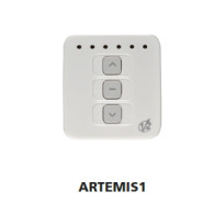 TRASMETTITORE DA PARETE 434,15 Mhz V2 ARTEMIS 1 CH PER TENDE E TAPPARELLE
