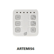 TRASMETTITORE DA PARETE 434,15 Mhz V2 ARTEMIS 6 CH PER TENDE E TAPPARELLE