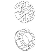 PULEGGIA  E CORONA DIAMETRO 60MM OGIVA ONDULATO TUBOLARI 