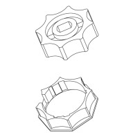 PULEGGIA E CORONA DIAMETRO 60MM STELLA  PER MOTORIDUTTORI TUBOLARI DIAMETRO 45MM