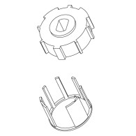 PULEGGIA E CORONA ZF54 PER MOTORI TUBOLARI DIAMETRO 45MM