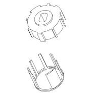 PULEGGIA E CORONA ZF54 PER MOTORI TUBOLARI DIAMETRO 45MM