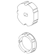 PULEGGIA E CORONA ZF80 PER MOTORIDUTTORI  TUBOLARI DIAMETRO 45MM