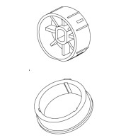 PULEGGIA E CORONA TONDO DIAMETRO  60 x 1,5MM PER MOTORIDUTTORI  TUBOLARI