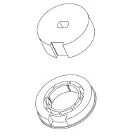 PULEGGIA E CORONA DIAMETRO DEPRAT 89MM PER MOTORIDUTTORI TUBOLARI 45MM