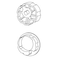 CORONA E PULEGGIA V2 DIAMETRO 63MM OGIVA ROLLERBAT PER MOTORIDUTTORI TUBOLARI