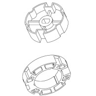 CORONA  E PULEGGIA DIAMETRO  78MM OGIVA PIATTA PER MOTORIDUTTORI TUBOLARI 