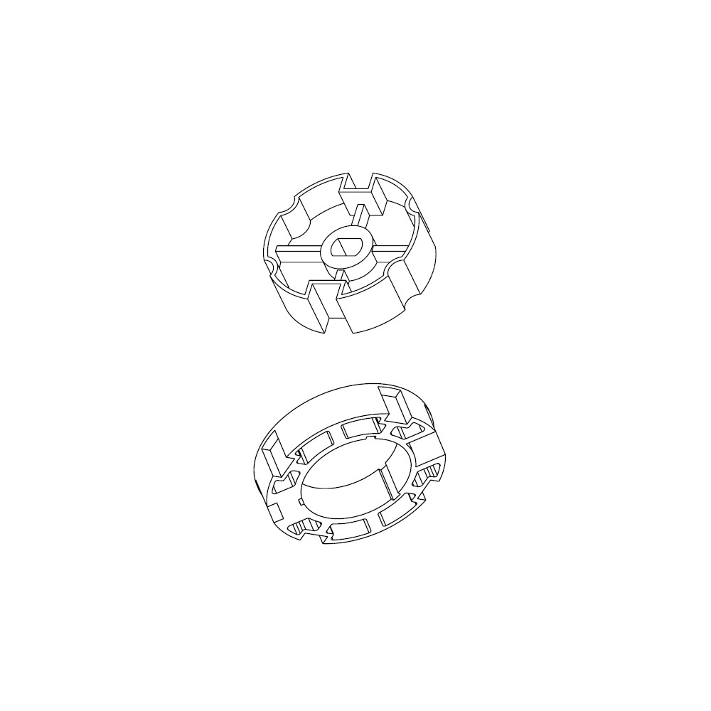 CORONA  E PULEGGIA DIAMETRO  78MM OGIVA PIATTA PER MOTORIDUTTORI TUBOLARI 