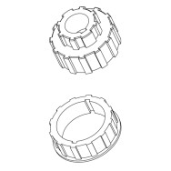 CORONA E PULEGGIA TONDO DIAMETRO  80MM  PER MOTORIDUTTORI TUBOLARI DIAMETRO 59MM