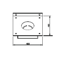 PIASTRA LATERALE LATO PARACADUTE COMPATIBILE CON 163513 PER MOTORIDUTTORI TUBOLARI V2 MATIXM550