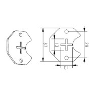 STAFFA DA PARETE MOTORIDUTTORI TUBOLARI DIAMETRO 35mm 