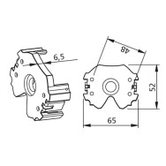 STAFFA AGGANCIO RAPIDO PER MOTORIDUTTORI TUBOLARI DIAMETRO 45mm Confezione 10 pezzi