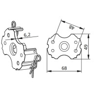 STAFFA  AGGANCIO RAPIDO MOTORIDUTTORI TUBOLARI DIAMETRO 45mm Confezione 2 pezzi