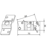 SUPPORTO DA PARETE CON FORO 10x10MM PER MOTORI TUBOLARI