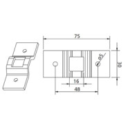 SUPPORTO DA PARETE CON FORO 16x16MM QUADRATO PER MOTORIDUTTORI TUBOLARI