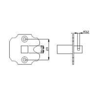Adattatore per le staffe da parete accessorio per motoriduttori tubolari v2 163488
