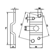 Staffa da parete accessorio per motoriduttori tubolari v2 163509