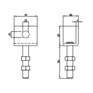 Staffa da parete con regolazione verticale accessorio per motoriduttori tubolari v2 162733
