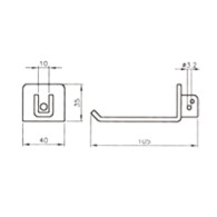 Staffa da parete accessorio per motoriduttori tubolari v2 163477
