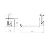 Staffa da parete accessorio per motoriduttori tubolari v2 163477