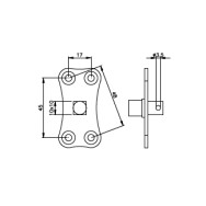 Adattatore per MATIX M indispensabile per le staffe da parete (tranne 163479) motoriduttori Ø45 v2