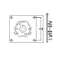 Adattatori compatibili con testa a stella Staffa da parete per motoriduttori Ø45 v2 163474