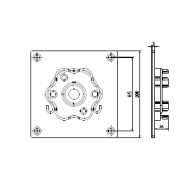 Adattatori compatibili con testa a stella Staffa da parete per motoriduttori Ø45 v2 163474