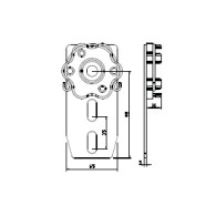 Adattatori compatibili con testa a stella Staffa con regolazione verticale per motoriduttori Ø45 v2