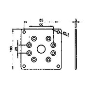ART.3099 Staffa da parete per motoriduttori tubolari Ø55 v2 163484