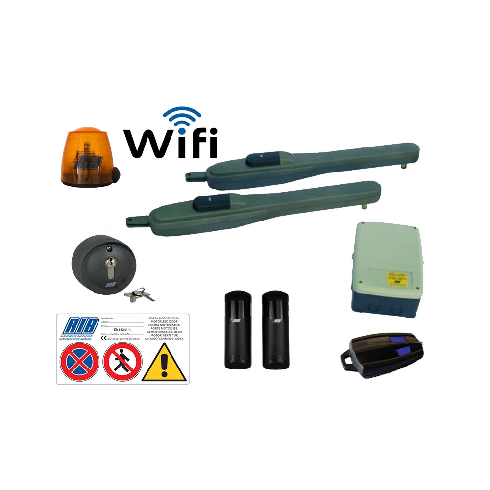 KIT RIB AUTOMAZIONE PRINCE 24V WI-FI PER CANCELLO A BATTENTE ANTA FINO A 250 KG