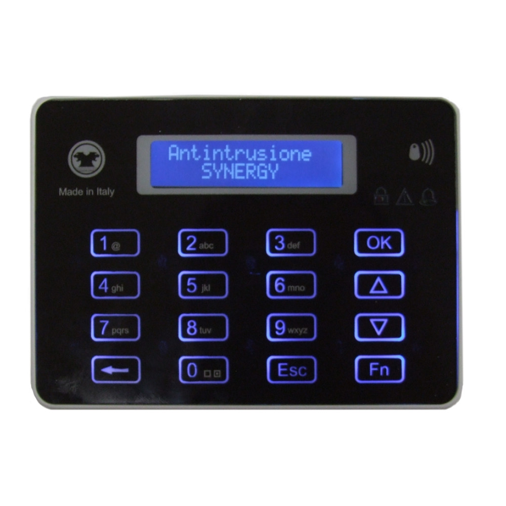 TASTIERA TOUCH NERA PER ANTIFURTO MICROVIDEO SINERGY SY-821N RFID USB