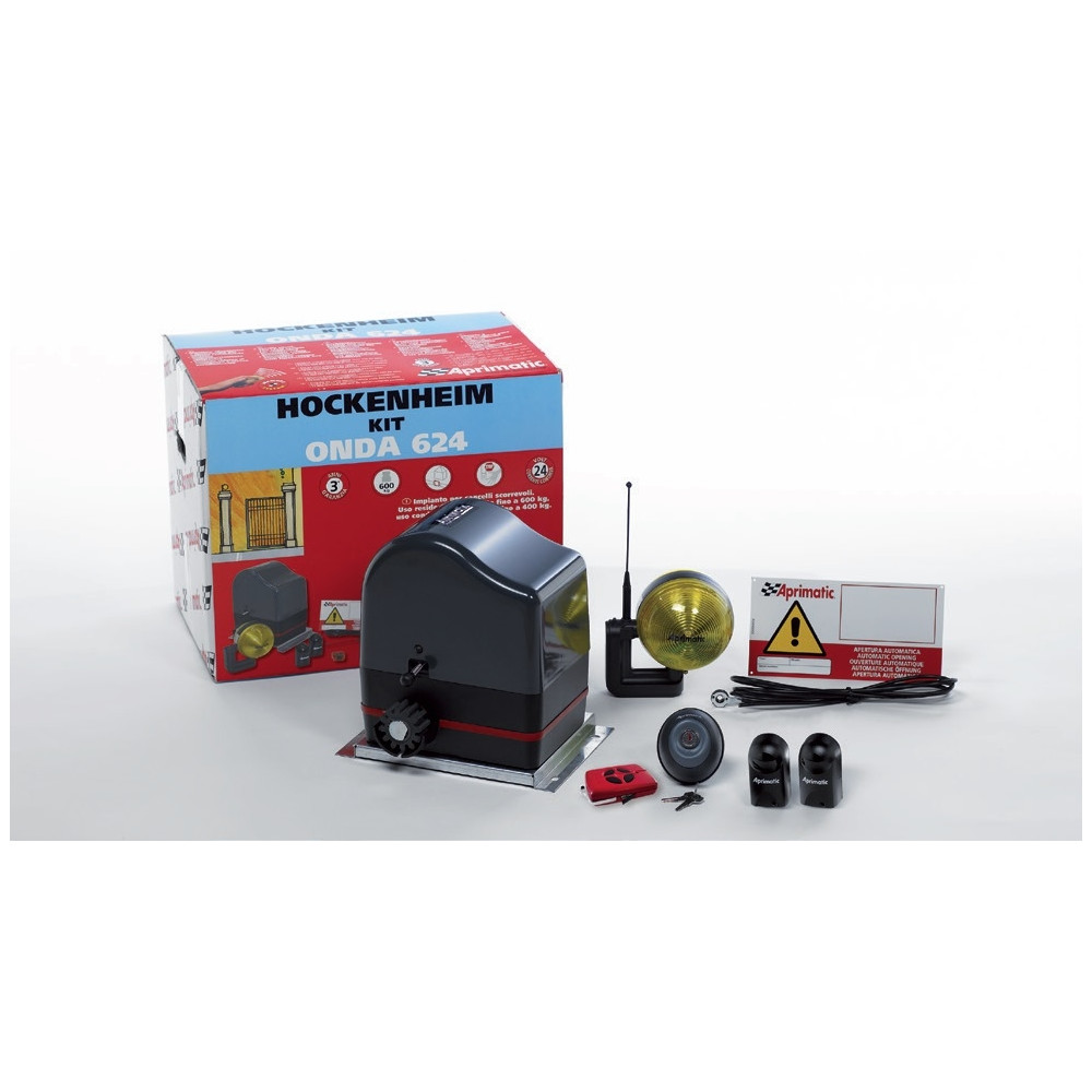 KIT MOTORE 24V CANCELLO SCORREVOLE APRIMATIC HOCKENHEIM ONDA 624 FINO A 600 KG