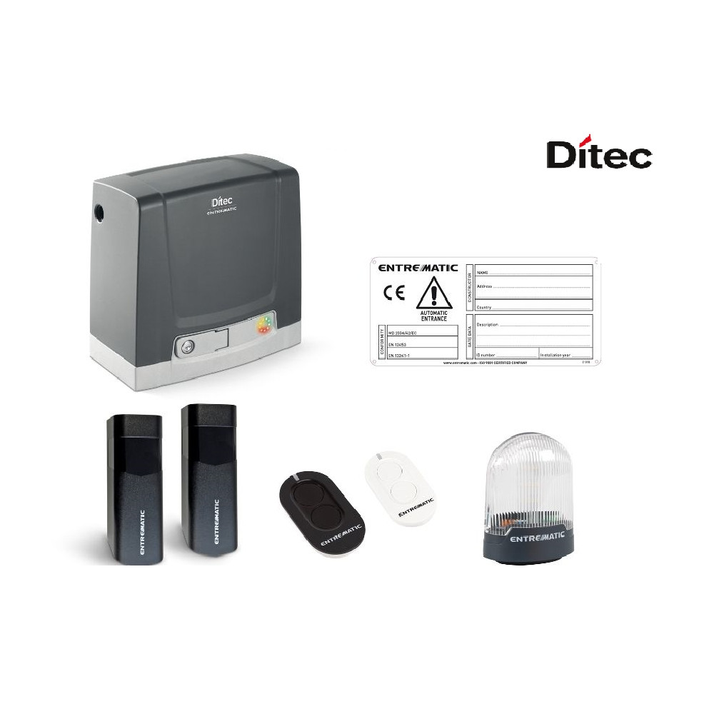 KIT MOTORE DITEC NEOS DIT600NESL PER CANCELLO SCORREVOLE FINO 600 KG SERVIZIO INTENSO